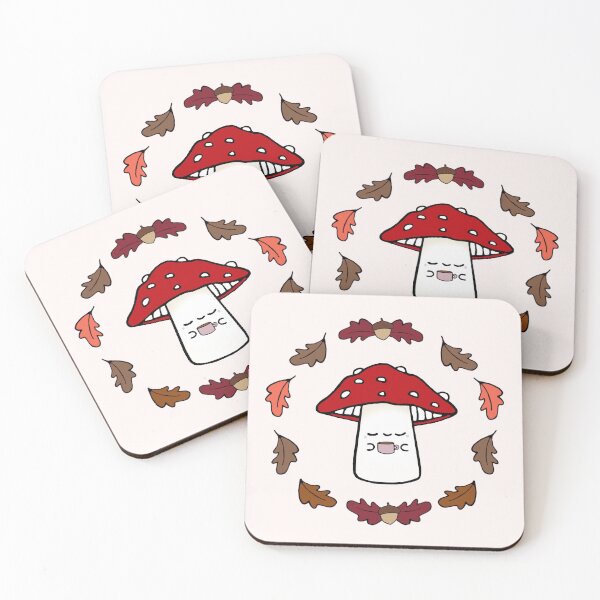 Item preview, Happy Mushroom Enjoys Cuppa designed and sold by Stacey Roman.