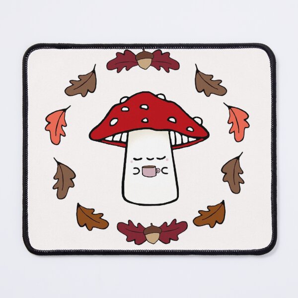 Item preview, Happy Mushroom Enjoys Cuppa designed and sold by Stacey Roman.