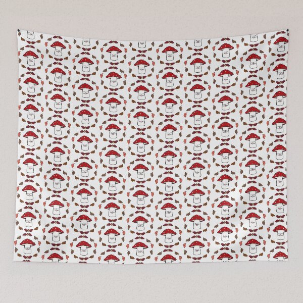 Item preview, Happy Mushroom Enjoys Cuppa designed and sold by Stacey Roman.