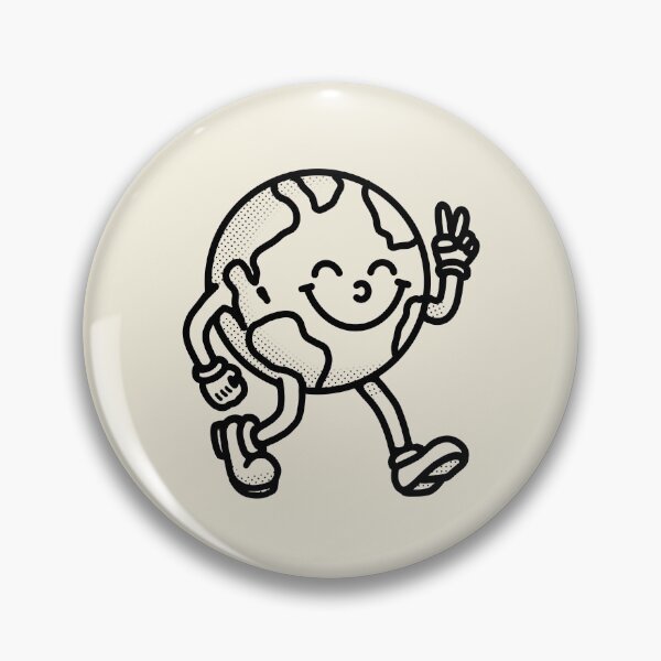 Item preview, Retro cartoon earth peace sign designed and sold by Studio Earthling.