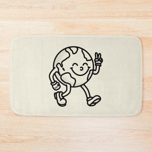 Item preview, Retro cartoon earth peace sign designed and sold by Studio Earthling.