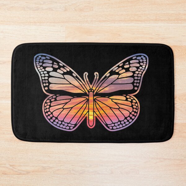 Item preview, Monarch Outline Overlapping Sunset Photo on the Lake designed and sold by wildvalecreate.
