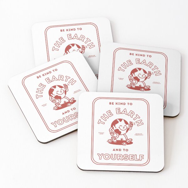 Item preview, Red Retro cartoon earth and positve quote designed and sold by Studio Earthling.