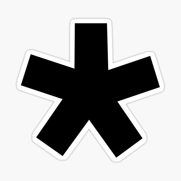 Symbole de logo d'opium d'astérisque Sticker