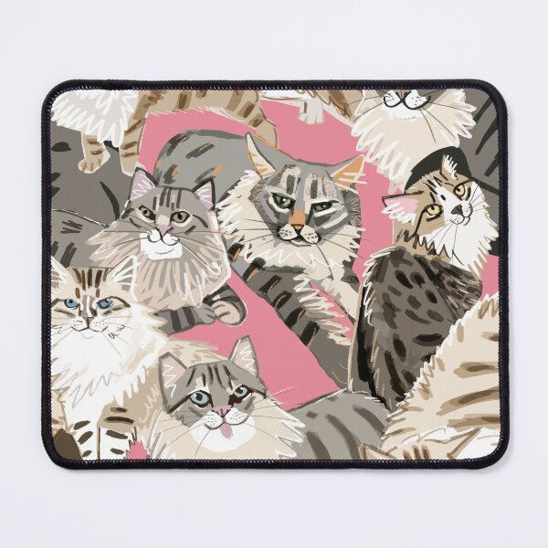 Item preview, Cats Paradise Rose Pink pattern designed and sold by belettelepink.