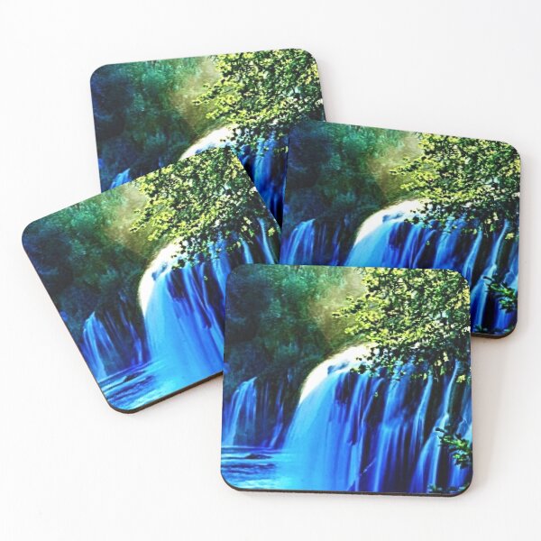Item preview, Waterfall & Yellow Flowers  designed and sold by IvaRenee.