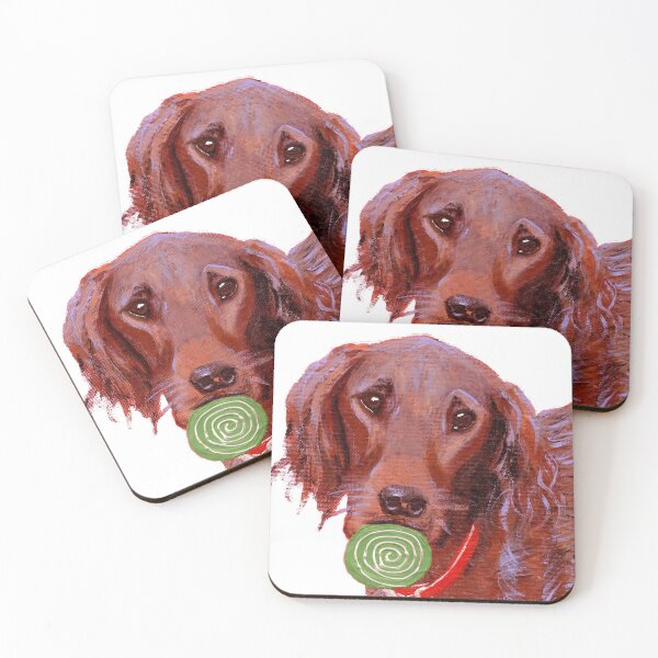 Item preview, IRISH SETTER *Lola* Puppy Dog: Pop Art~Original Painting~LilyKoArt designed and sold by Spinning Plates 360.
