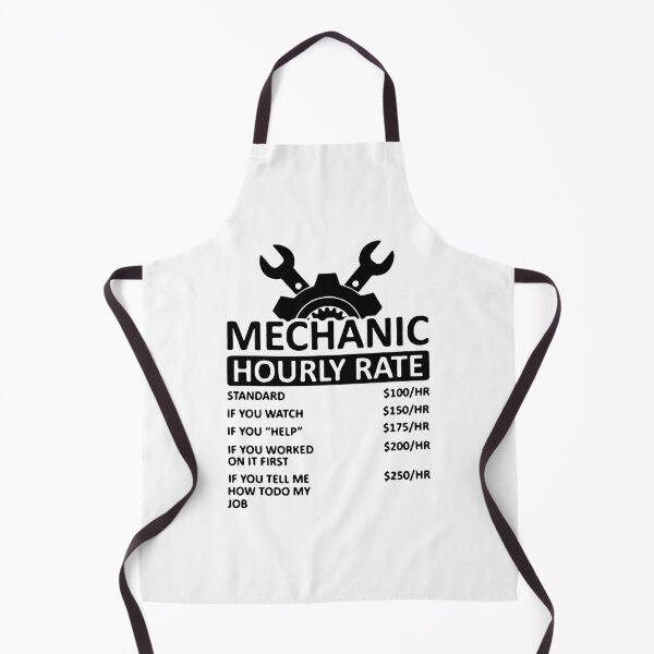 Item preview, Funny Mechanic Hourly Rate List Per Hour Art Design Happy Apparel Essential Inspiration Joy Mood Funny designed and sold by DesignByHeartUK.