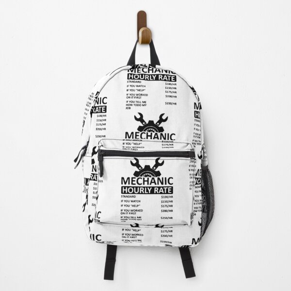 Item preview, Funny Mechanic Hourly Rate List Per Hour Art Design Happy Apparel Essential Inspiration Joy Mood Funny designed and sold by DesignByHeartUK.