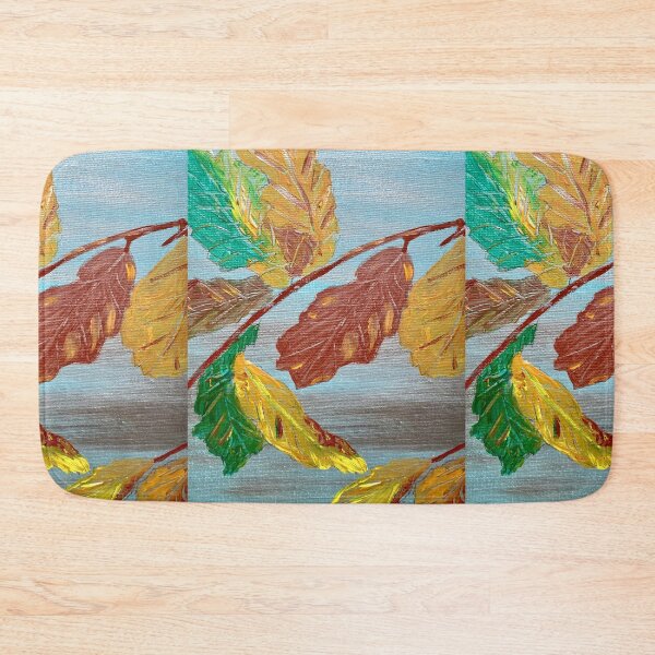 Item preview, Silver blue autumn leaves  designed and sold by Ruth Breen Artwork .
