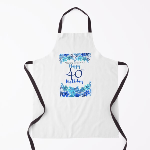 Item preview, Happy 40th Birthday Blue Floral Design designed and sold by OByD.