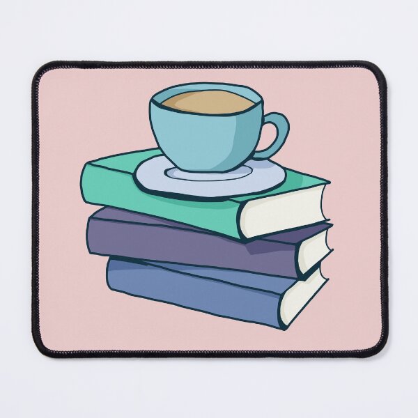 Item preview, Stack of books with a hot drink designed and sold by Becky-Marie.