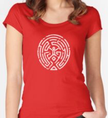 Westworld Maze Distressed Women's Fitted Scoop T-Shirt