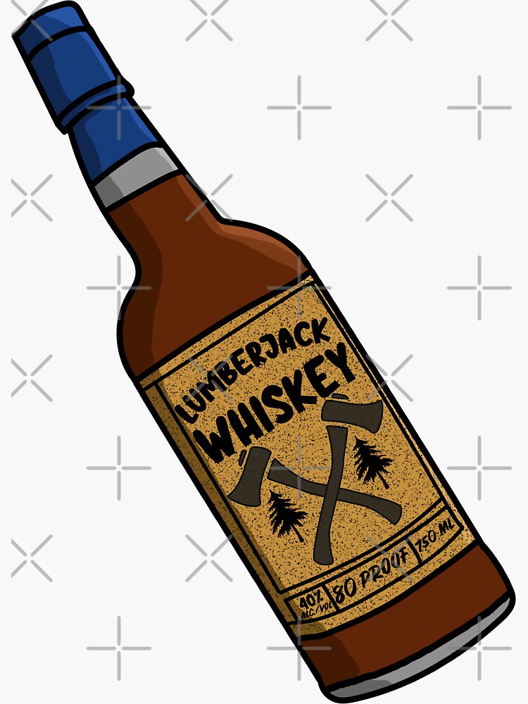"Liquor Bottle Lumberjack Whiskey" Sticker for Sale by Shanestillz