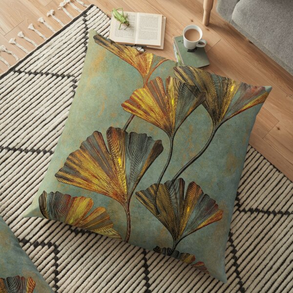 ginko floral decoration #ginko Floor Pillow