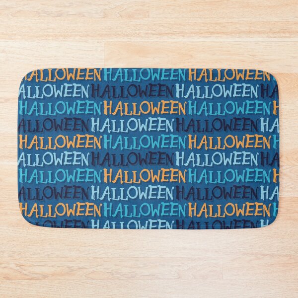 Item preview, Halloween typography in blue and orange colors designed and sold by Dotsby.