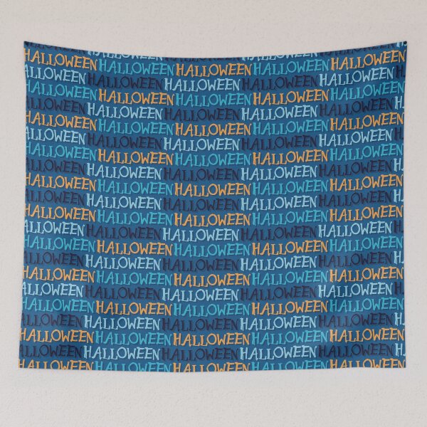 Item preview, Halloween typography in blue and orange colors designed and sold by Dotsby.
