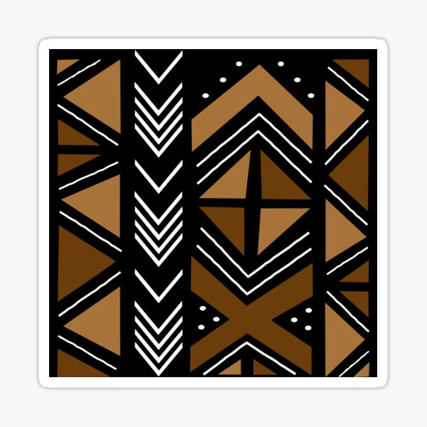 Aperçu de l'œuvre Motif bogolan africain en tissu de boue créée et vendue par funkyvibes.