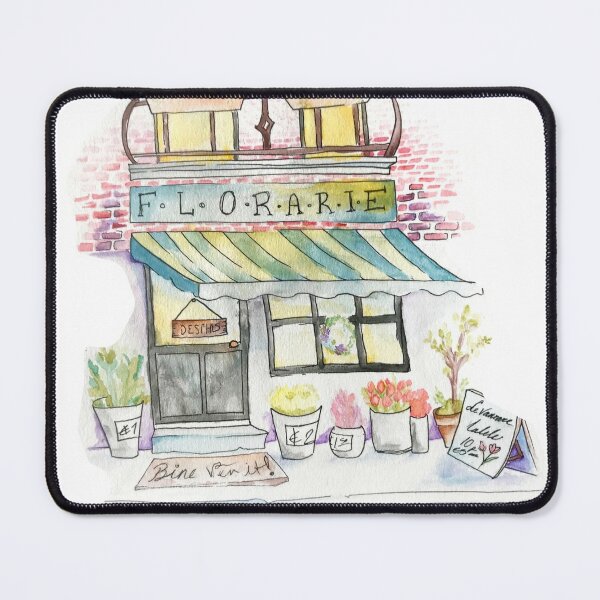 'Florarie' The Florist Shop in Romania Mouse Pad