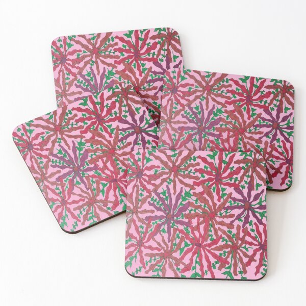 Artikelvorschau, Kräftige rosa und orange Blumen auf rosa Hintergrund entworfen und verkauft von DanielleGensler.