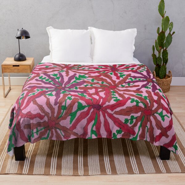 Item preview, Bold Pink and Orange Flowers on Pink Background designed and sold by DanielleGensler.
