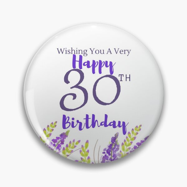 Item preview, Happy 30th Birthday Watercolour Design with Lavender and Purples designed and sold by OByD.