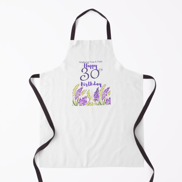 Item preview, Happy 30th Birthday Watercolour Design with Lavender and Purples designed and sold by OByD.