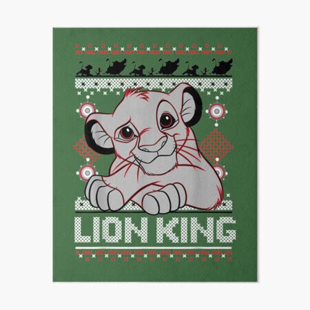 Lion King Christmas Ugly Sweater Art Board Print