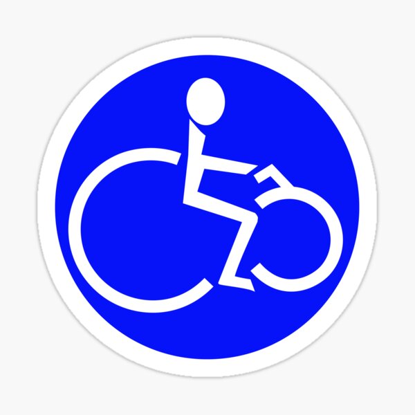 Item preview, Disabled Cyclist Biker Badge designed and sold by GrabartDesign.