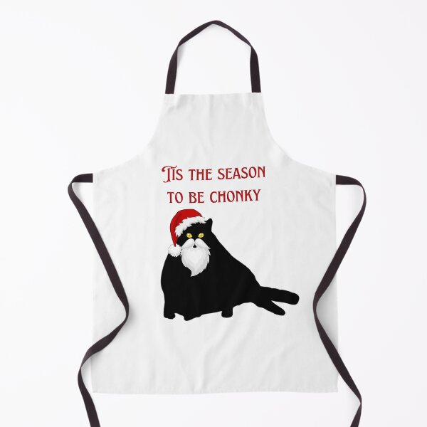 Item preview, Tis the season to be Chonky Chonky Black Cat dressed as santa cat designed and sold by j9gothbe.