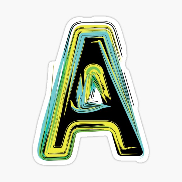 The Letter A in the Key of Bolt Sticker