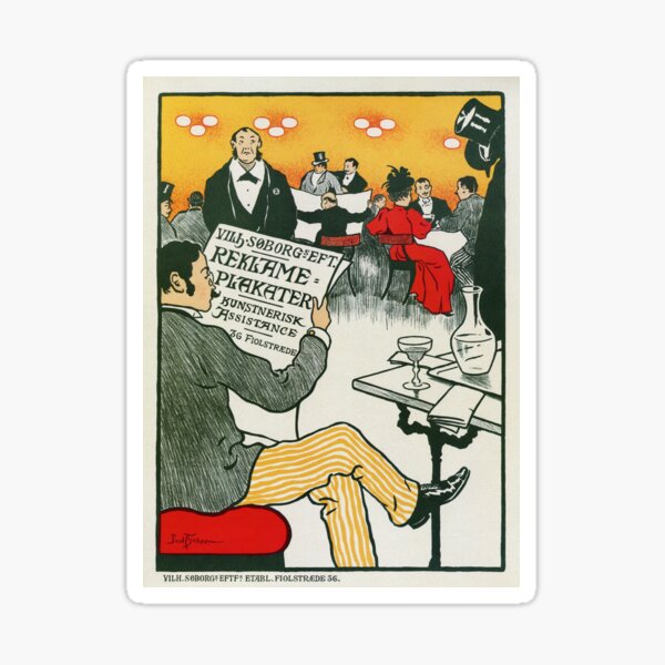 Item preview, Escena del restaurante danés belle epoque, publicidad designed and sold by aapshop.