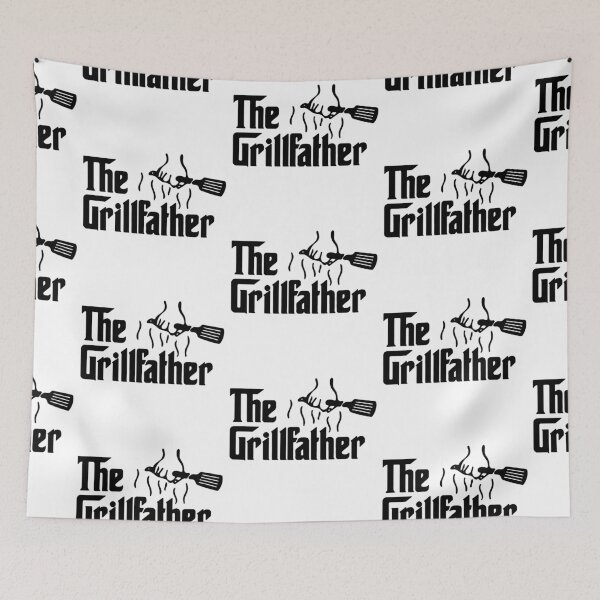Item preview, The Grill Father Love BBQ Chicken Pig Cow Walk into a Bar B Q The End Art Design Happy Apparel Essential Inspiration Joy Mood Funny designed and sold by DesignByHeartUK.