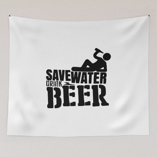 Item preview, Save Water Drink Beer Weekend Love Beer Party Art Design Happy Apparel Essential Inspiration Joy Mood  Beer Squad designed and sold by DesignByHeartUK.