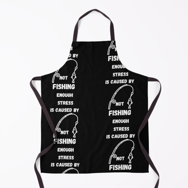Item preview, Stress Is Caused By Not Fishing Enough Fish On A Rod In Black designed and sold by LuckyKermit.