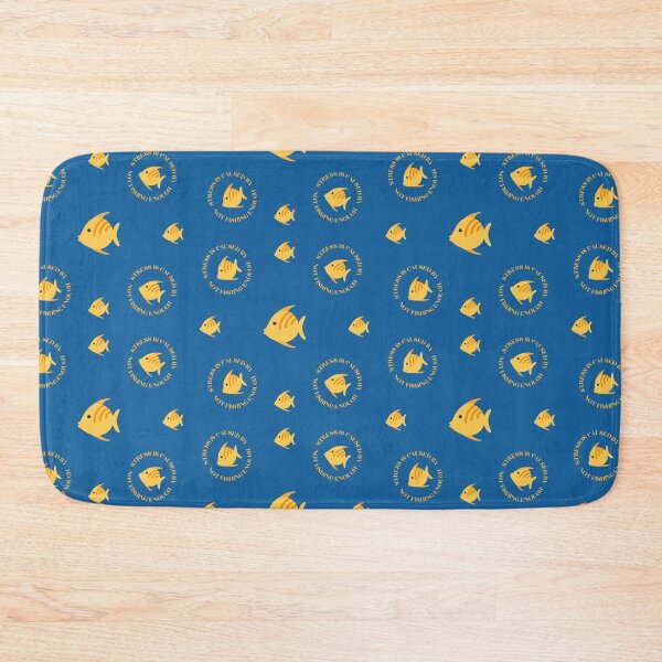 Item preview, Stress Is Caused By Not Fishing Enough Yellow Fish In Blue designed and sold by LuckyKermit.
