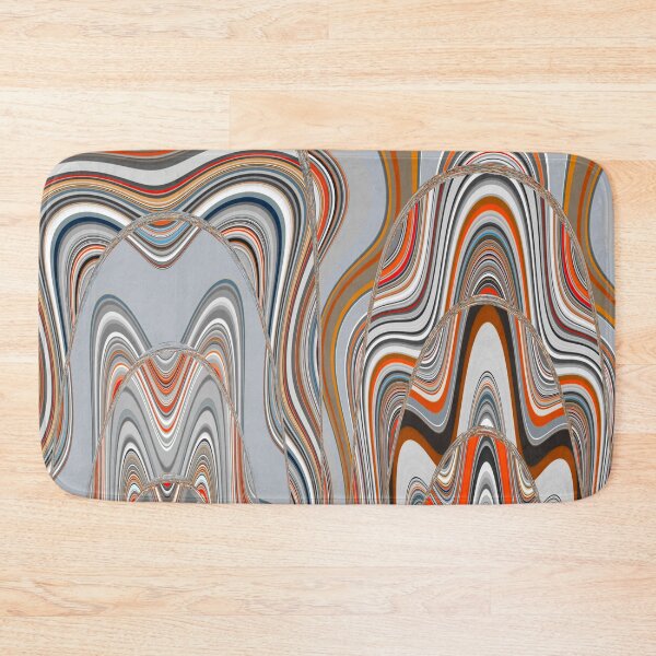 Item preview, Grey, orange and black formless swirls by Code03. designed and sold by Code03.