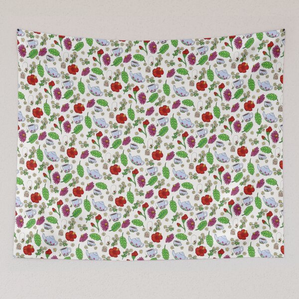 Item preview, Teatime in Gouache Pattern designed and sold by paintedpansy.