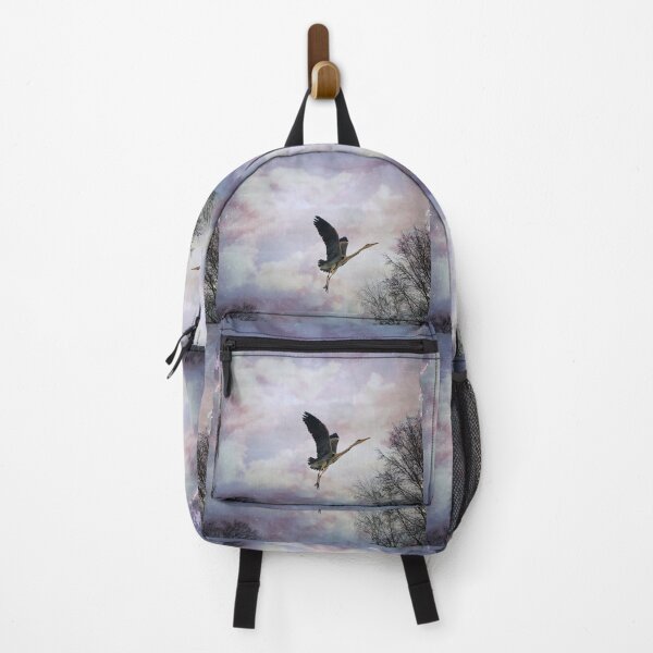 Item preview, Gray heron in flight designed and sold by Christine Mignon.