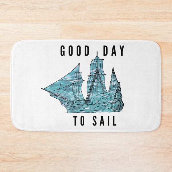 Item preview, Good Day To Sail (Blue Ocean Boat)  designed and sold by By Roqia.