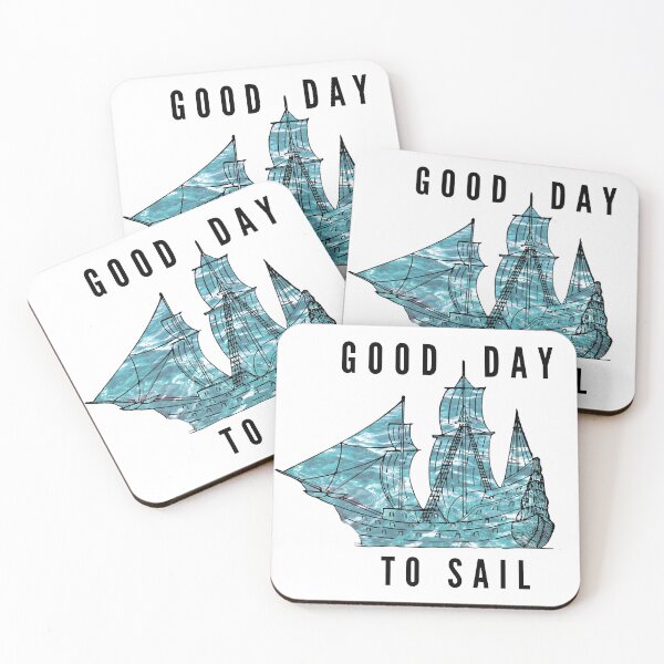 Item preview, Good Day To Sail (Blue Ocean Boat)  designed and sold by By Roqia.