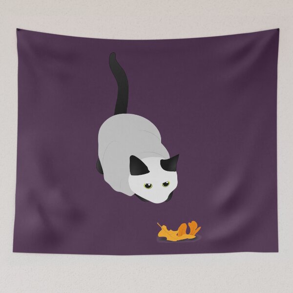 Item preview, Ghost Cat hunts Leaf designed and sold by Arianna Khalil.
