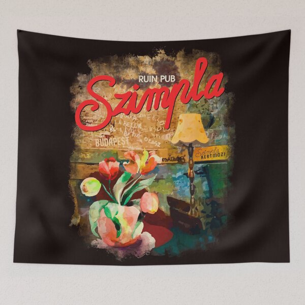Item preview, Ruin Pub Szimpla Lounge with Flowers in Budapest designed and sold by Andrea Beloque.