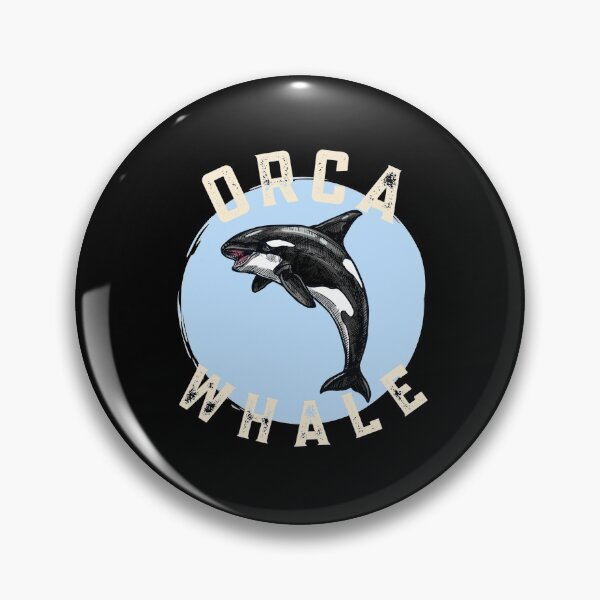 Item preview, Orca Killer Whale - Blackfish Drawing in Blue Circle designed and sold by NechEmpire.