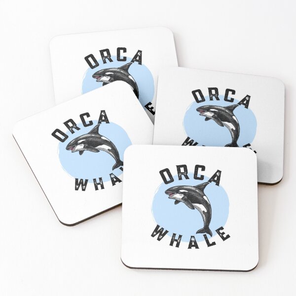 Item preview, Orca Killer Whale - Blackfish Drawing in Blue Circle designed and sold by NechEmpire.