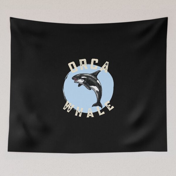 Item preview, Orca Killer Whale - Blackfish Drawing in Blue Circle designed and sold by NechEmpire.