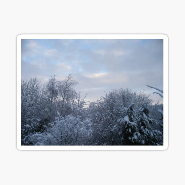 Snow-capped Trees Sticker
