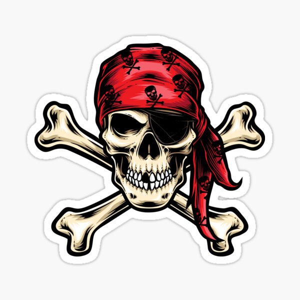  Vinyl Sticker Captain Hook Pirate Ship Skull Cross