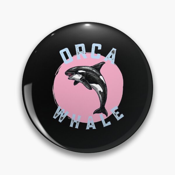 Item preview, Orca Killer Whale - Blackfish, Orcinus Drawing in Pink Circle designed and sold by NechEmpire.