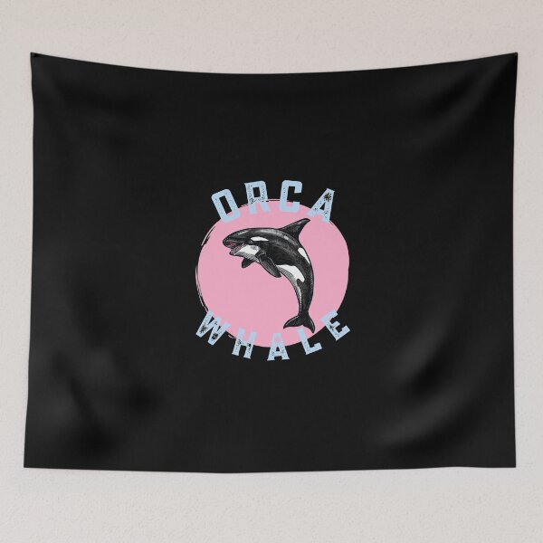 Item preview, Orca Killer Whale - Blackfish, Orcinus Drawing in Pink Circle designed and sold by NechEmpire.